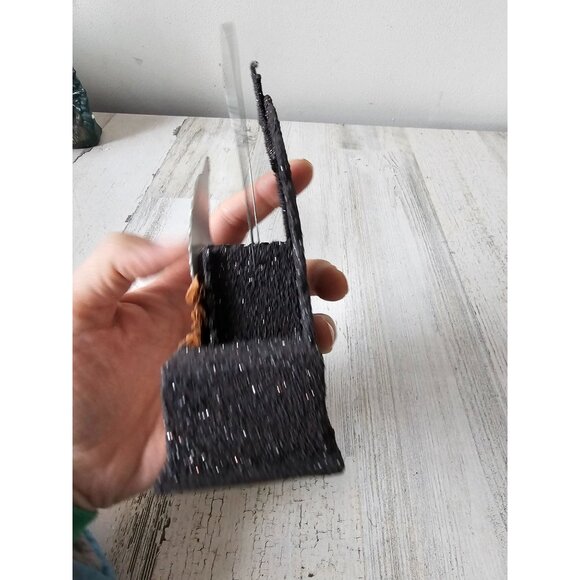 bethany lowe Thanksgiving greetings basket glitter turkey shabby cheek vintage s - Picture 4 of 8